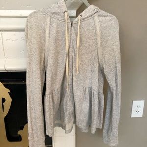 Anthropologie Peplum Hoodie Jacket